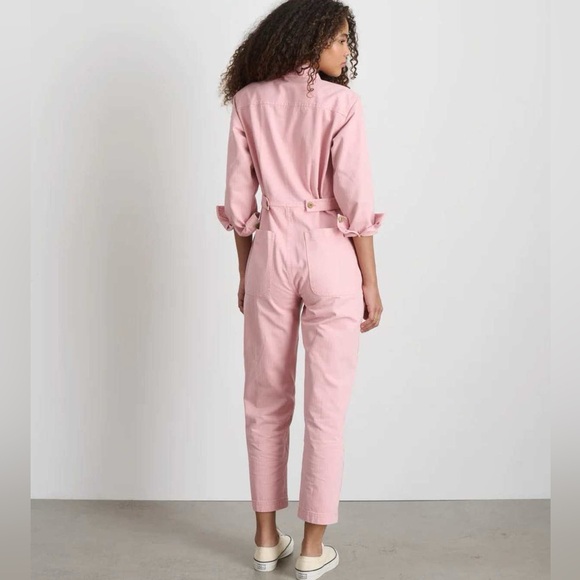 Alex Mill Herringbone Standard Blush Pink Jumpsuit XS - Picture 3 of 9